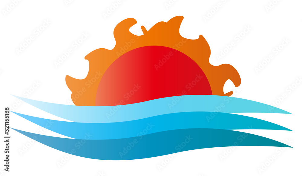 太陽と波 太陽と波