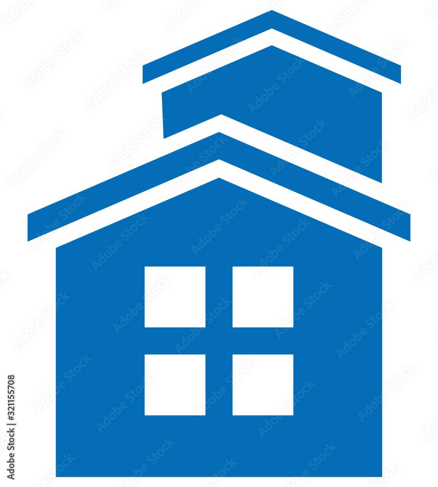 二階建ての家のアイコン