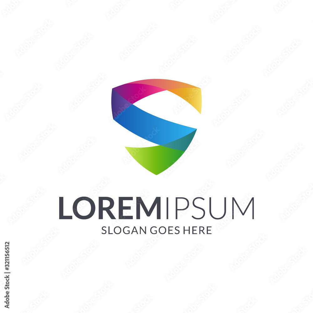Shield letter s vector logo design, creative letter logo template, gradient transparency color style, protector and shielding logo template. Shield letter s vector logo design, creative letter logo template, gradient transparency color style, protector and shielding logo template.