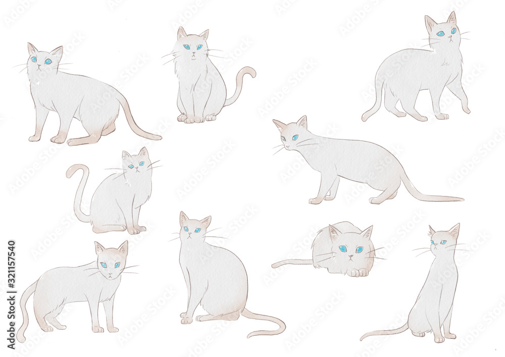 猫イラストセット 猫イラストセット
