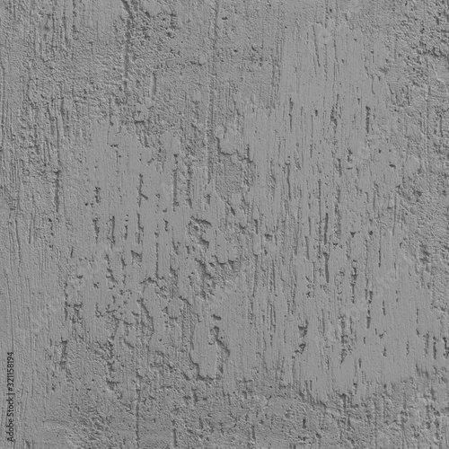 Bright Grey Grunge Plastered Wall Stucco Texture, Vertical Detailed Natural Scratch Grungy Gray Coarse Rustic Textured Background, Concrete Plaster Pattern Detail, Blank Empty Copy Space Macro Closeup