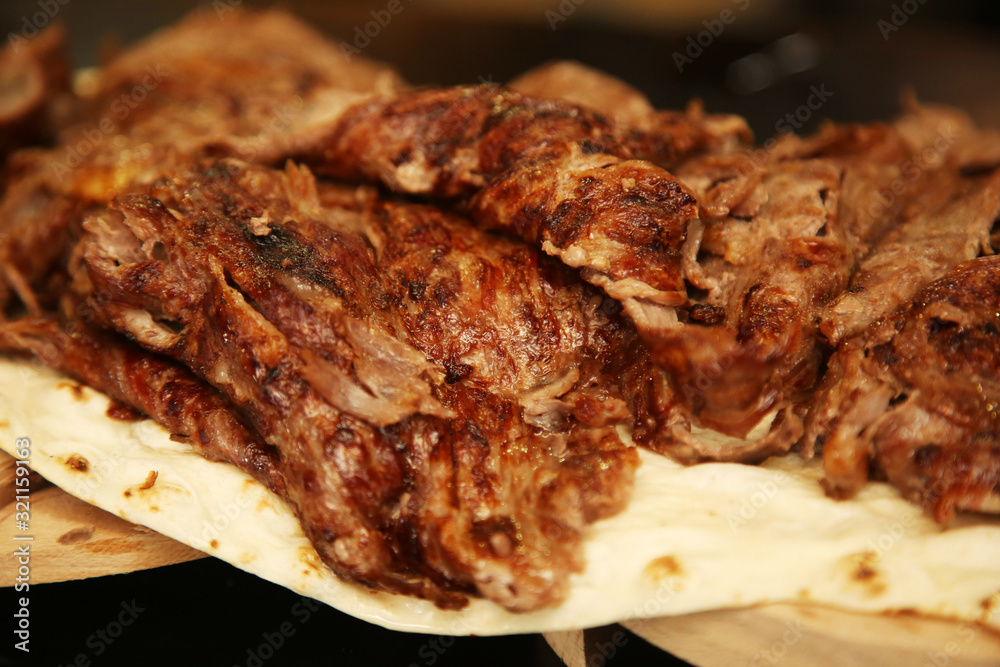 Turkish Doner Kebab with pita 
