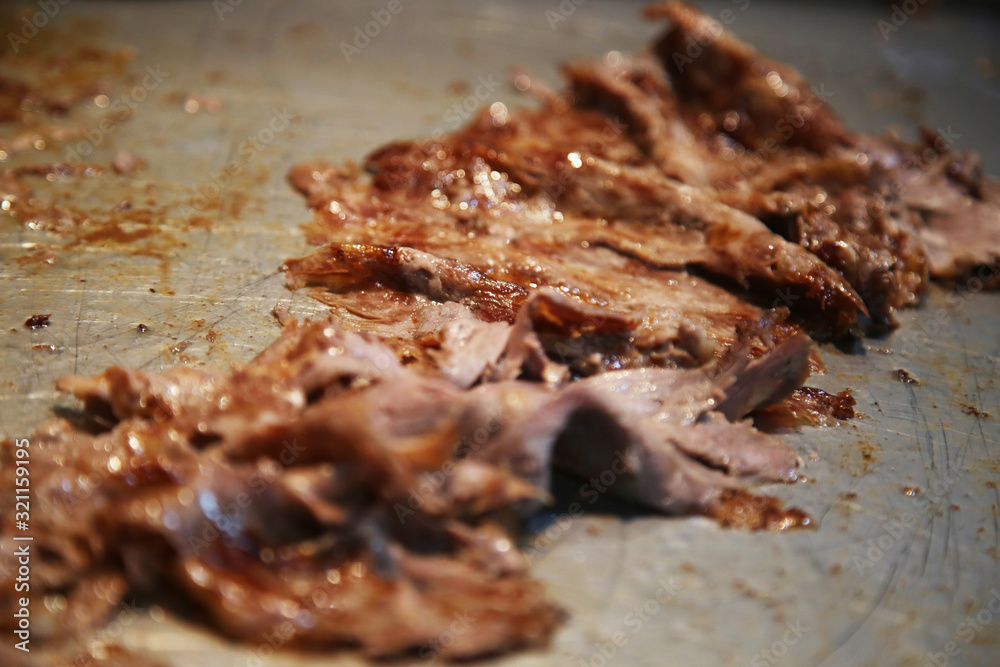 Turkish Doner Kebab in plate Turkish Doner Kebab in plate
