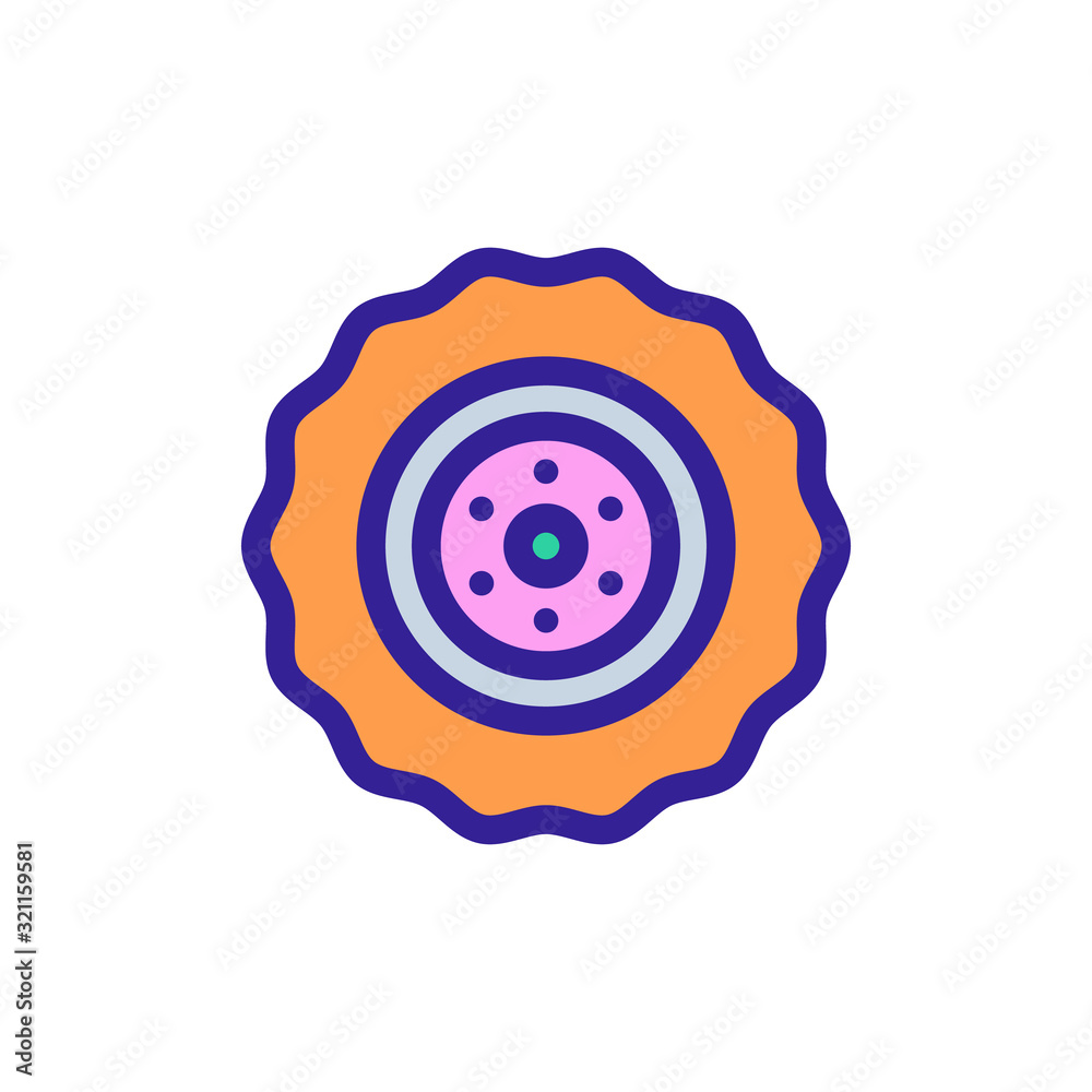 tire icon vector. Thin line sign. Isolated contour symbol illustration tire icon vector. Thin line sign. Isolated contour symbol illustration