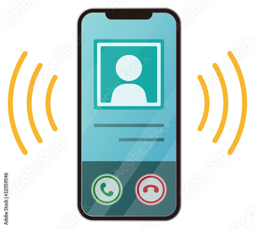 スマートフォンの着信画面