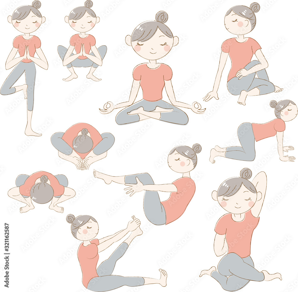 ヨガ 女性 ポーズ セット 立ち木 瞑想 合蹠 真珠貝 鳩 Stock Vector Adobe Stock ヨガ 女性 ポーズ セット 立ち木 瞑想 合蹠 真珠貝 鳩 Stock Vector Adobe Stock
