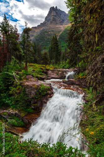 River Cascade Hike Views at Glacier National Park photo
