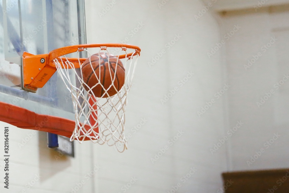 Basketball in the net
