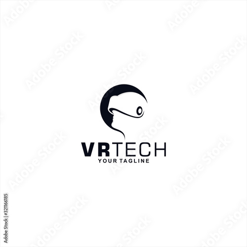 Virtual reality logo design template