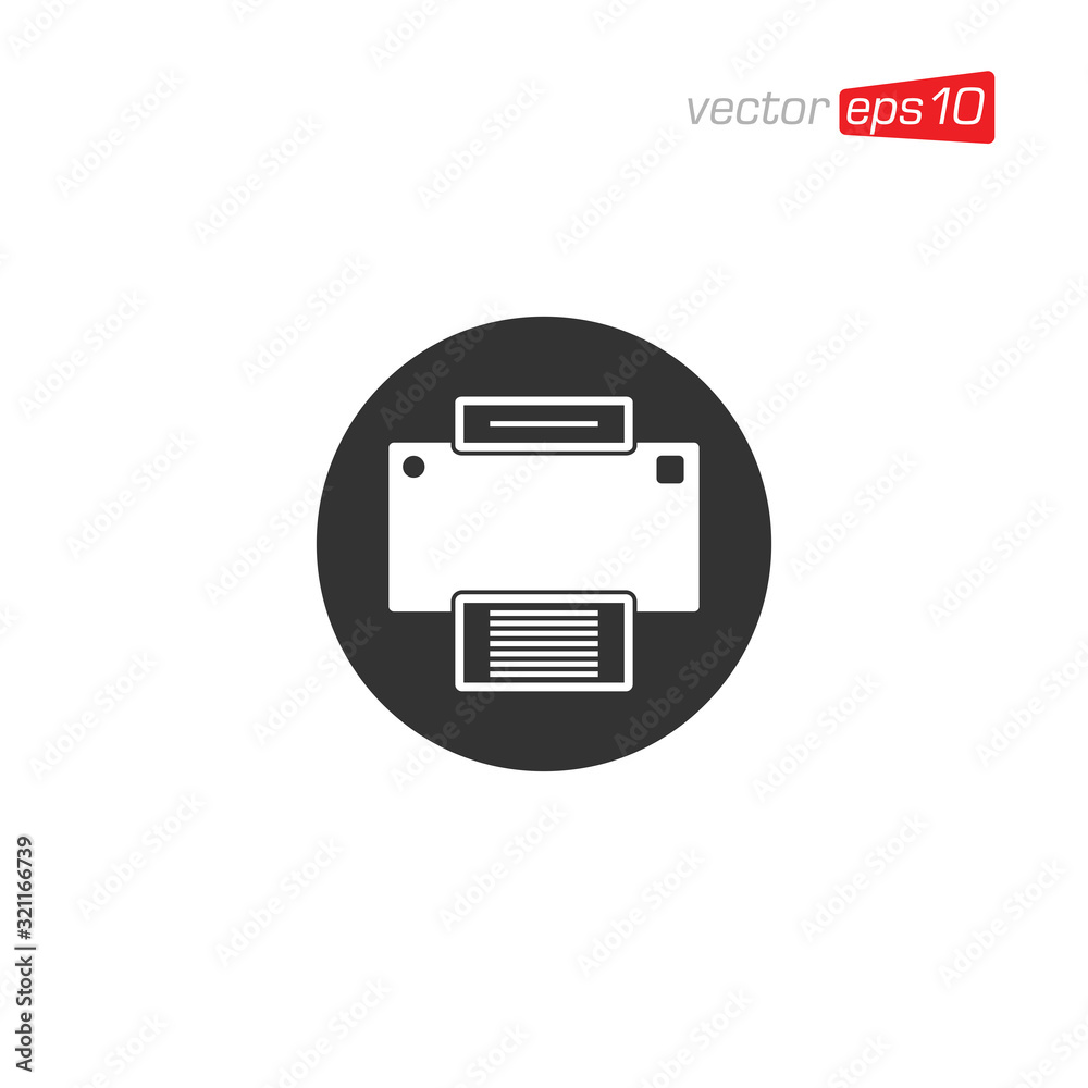 Printer Icon Design Vector Template
