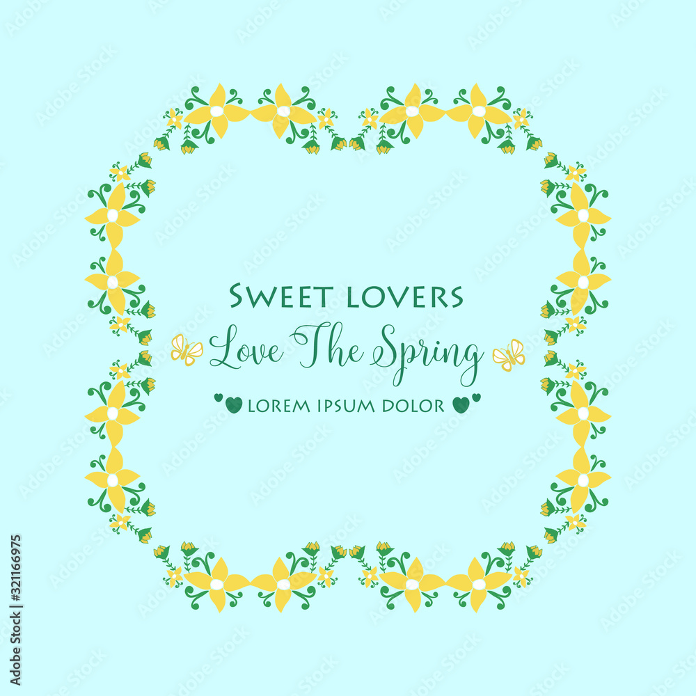 Obraz premium Antique frame design with ornate leaf and floral, for love spring card design. Vector