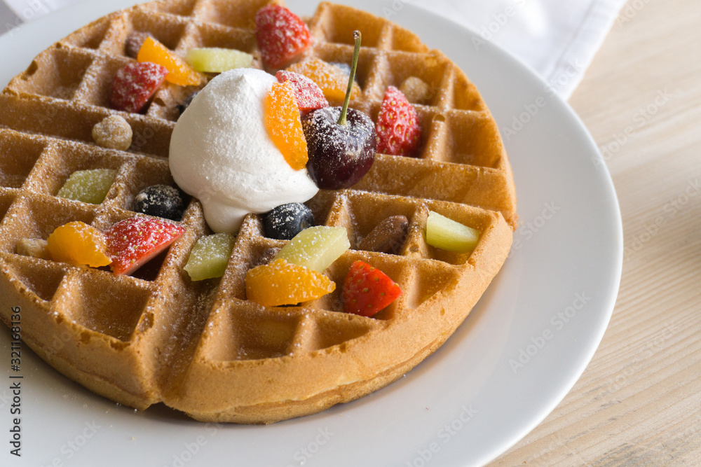 brunch waffle berries cherry morning breakfast brunch waffle berries cherry morning breakfast