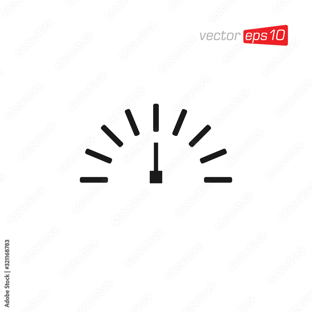 Speedometer Icon Design Vector Illustration - obrazy, fototapety, plakaty 