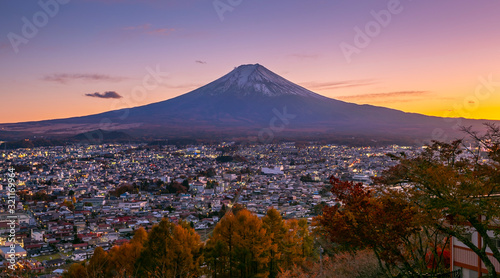 Sunset of Kawaguchiko Lake,Fuji Mountain,Japan