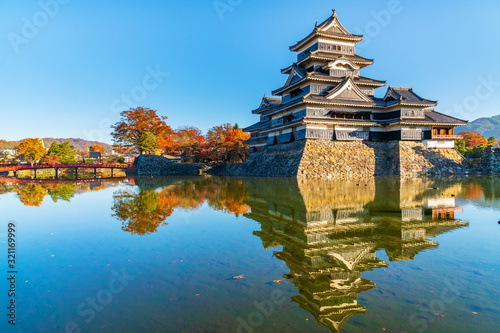 Beautiful Autumn of Matsumo Castle,Nagano,Japan