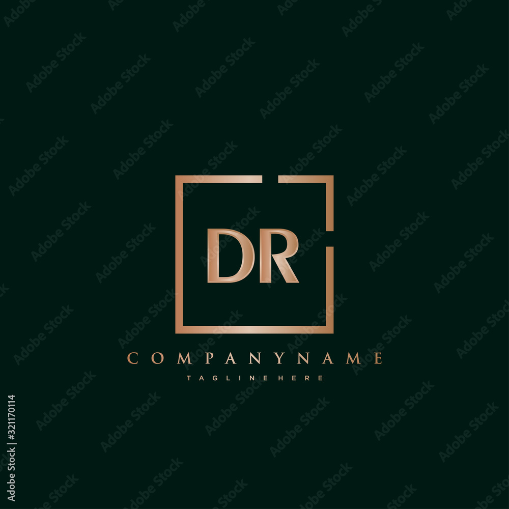 DR Initial Luxury logo vector. Stock Vector | Adobe Stock