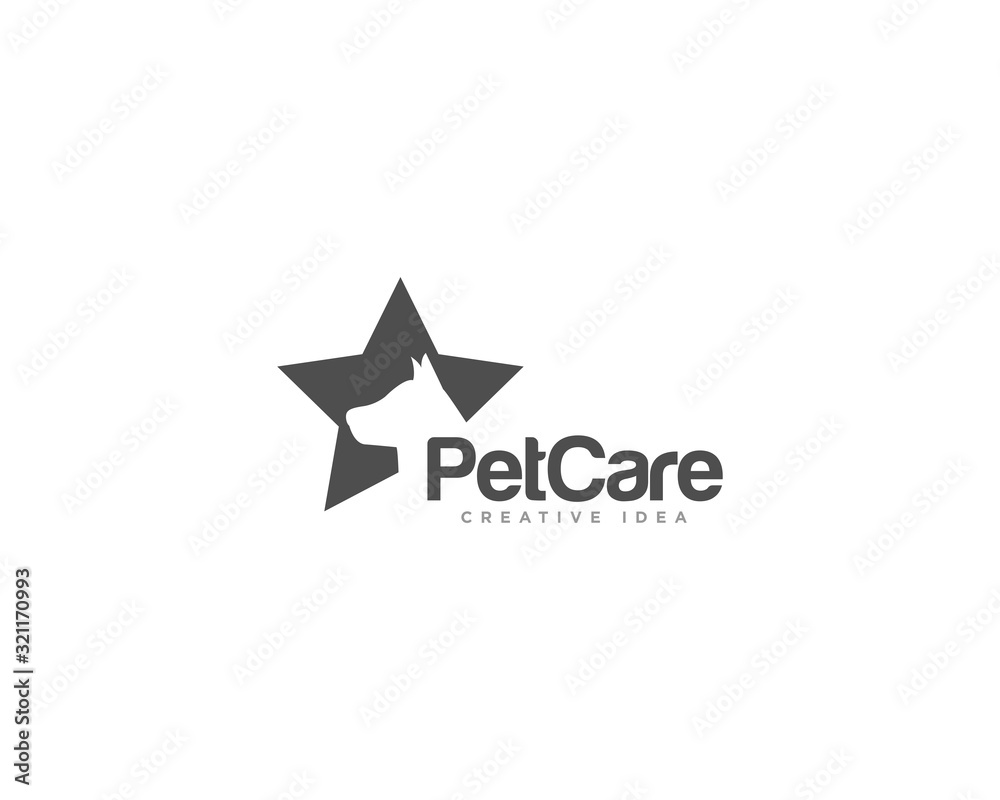 Obraz premium Pet Care Logo Design Vector