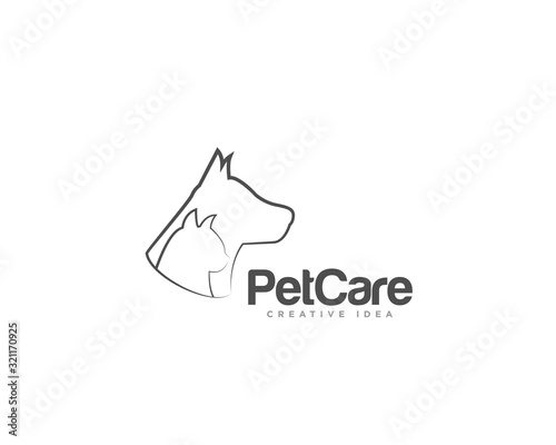 Pet Care Logo Design Vector