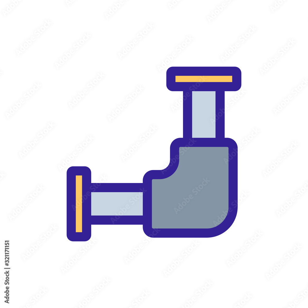 Plumbing pipe icon vector. Thin line sign. Isolated contour symbol illustration Plumbing pipe icon vector. Thin line sign. Isolated contour symbol illustration