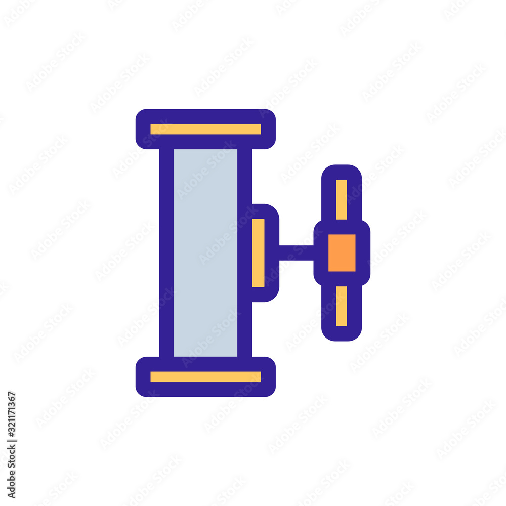 Plumbing pipe icon vector. Thin line sign. Isolated contour symbol illustration Plumbing pipe icon vector. Thin line sign. Isolated contour symbol illustration