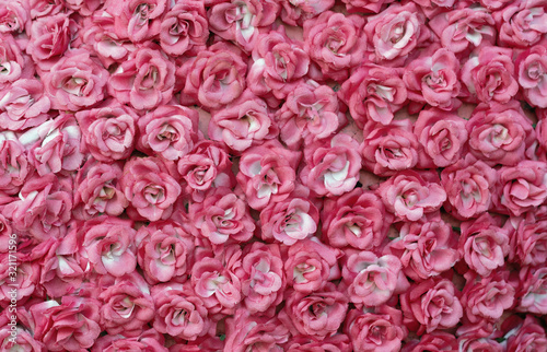 Beautiful cloth artificial roses flower background for Valentine s day 