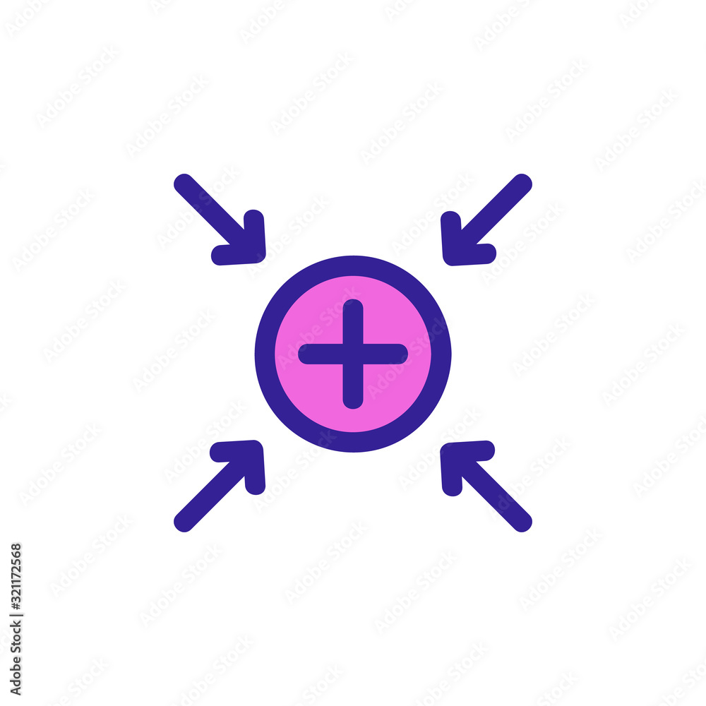 magnet icon vector. Thin line sign. Isolated contour symbol illustration magnet icon vector. Thin line sign. Isolated contour symbol illustration
