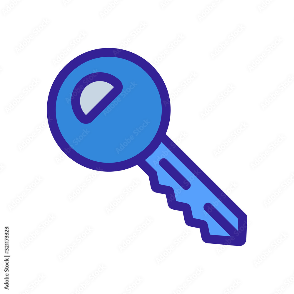 key icon vector. Thin line sign. Isolated contour symbol illustration key icon vector. Thin line sign. Isolated contour symbol illustration