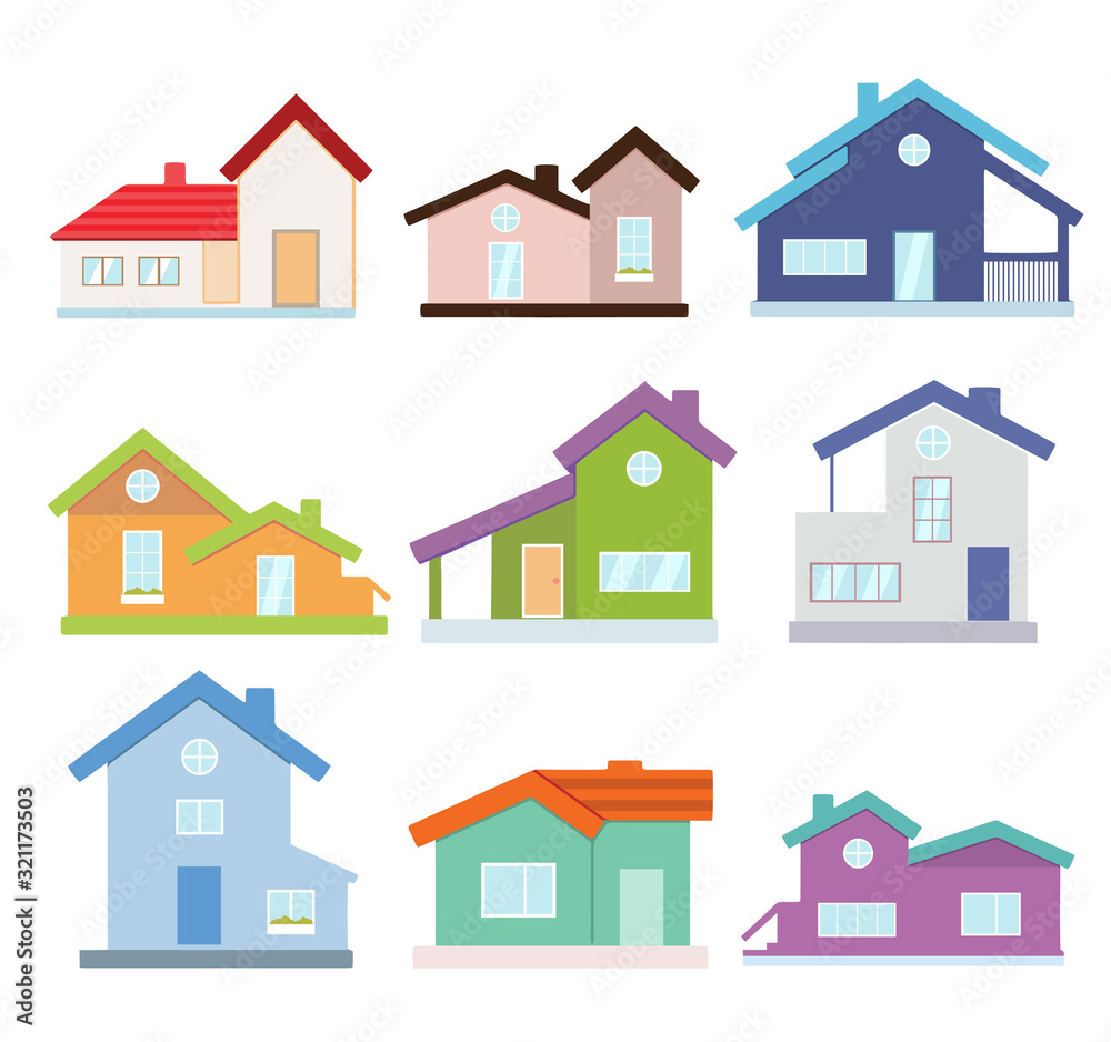 House vector set collection graphic clipart design House vector set collection graphic clipart design