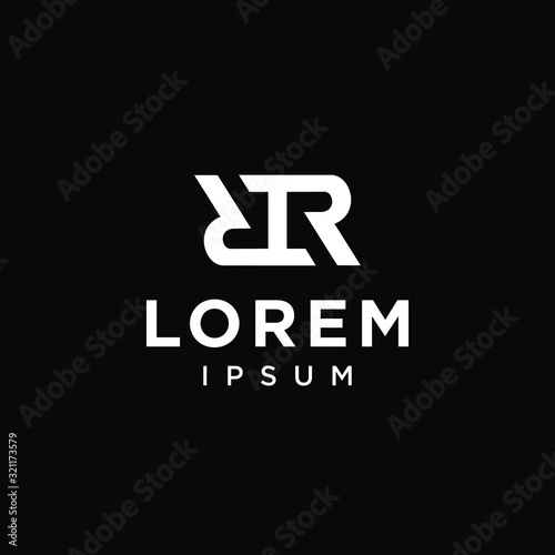 initial R RR icon logo logotype font vector design in elegant and trendy sporty monogram style