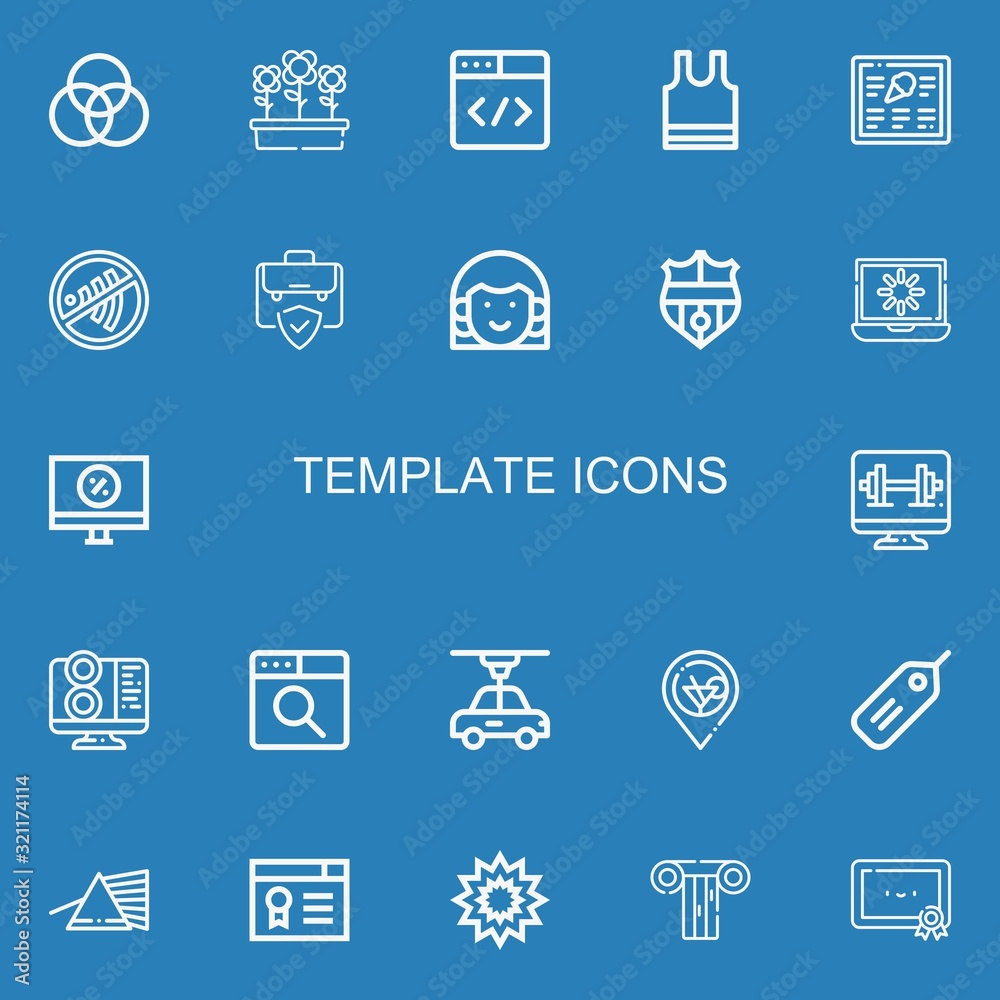 Editable 22 template icons for web and mobile Editable 22 template icons for web and mobile