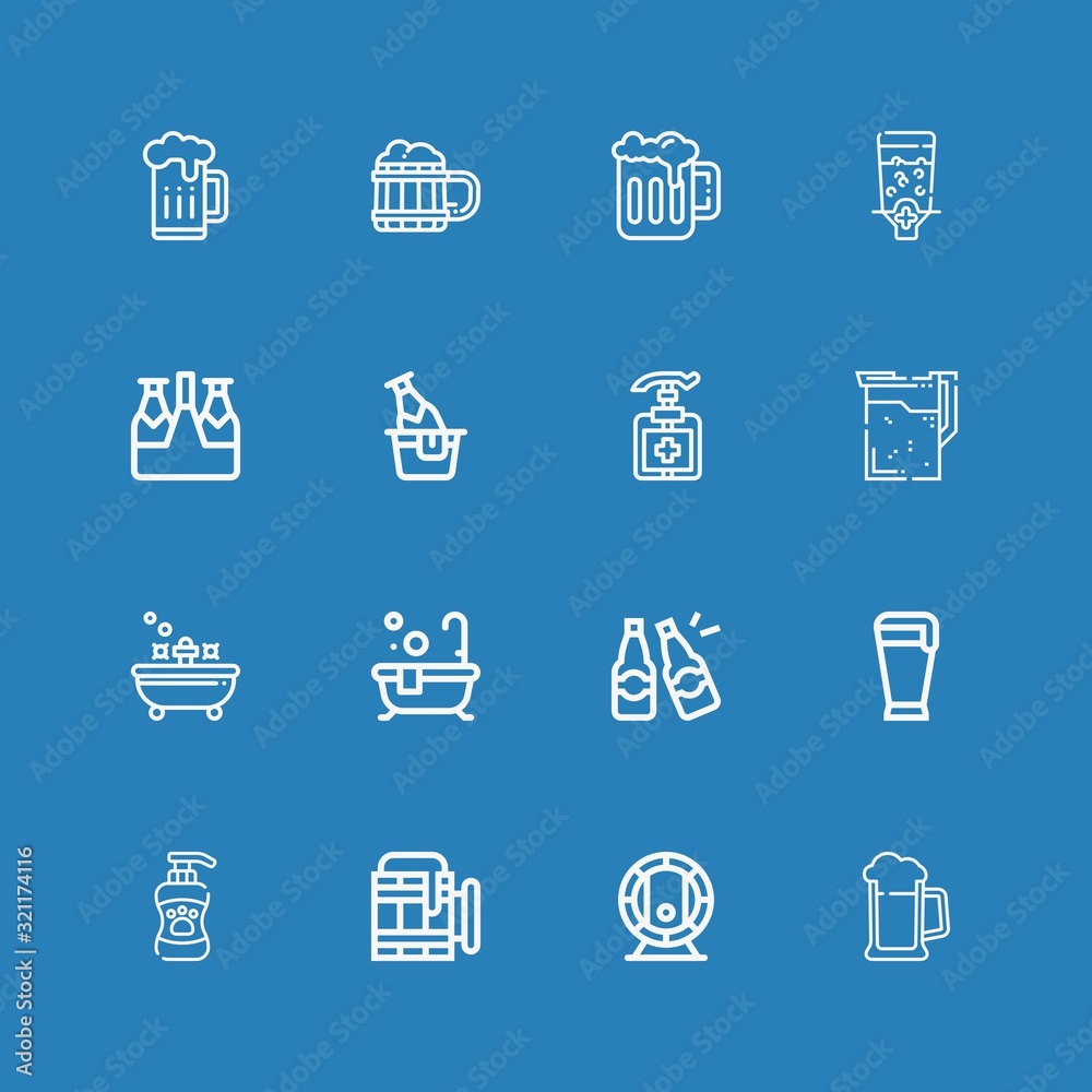 Editable 16 foam icons for web and mobile