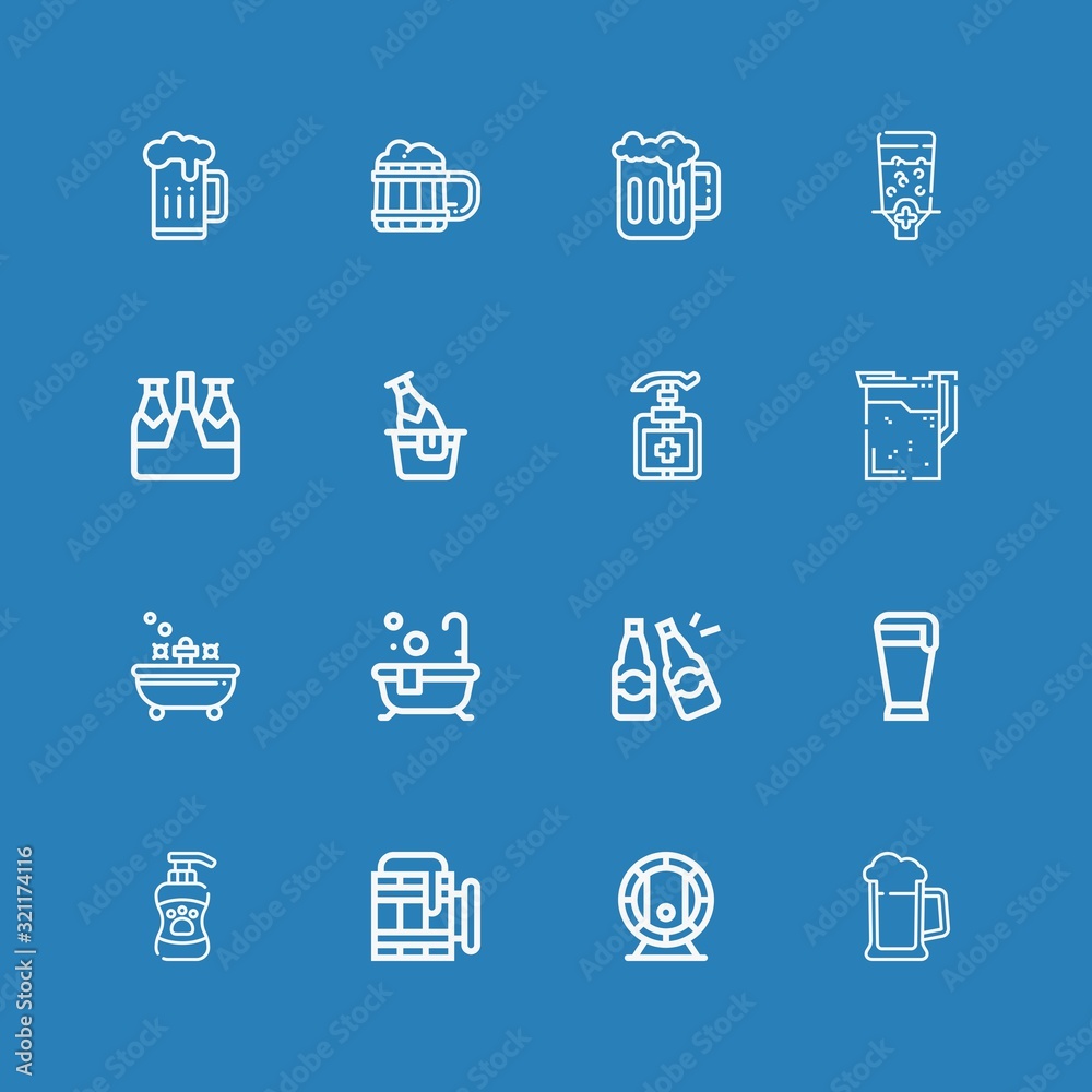 Editable 16 foam icons for web and mobile Editable 16 foam icons for web and mobile
