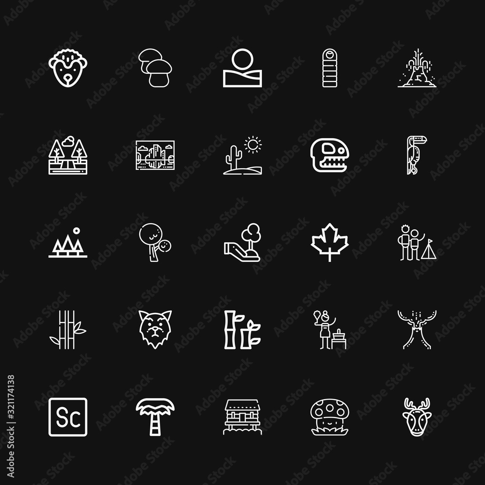 Editable 25 forest icons for web and mobile