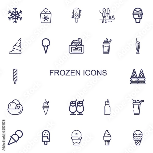 Editable 22 frozen icons for web and mobile