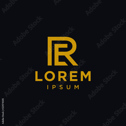 initial E R RE ER icon logo logotype font vector design in elegant and trendy sporty monogram style