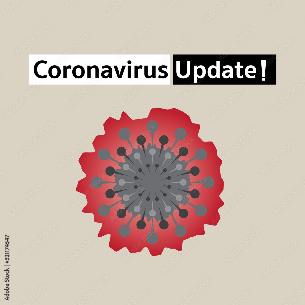 Fototapeta premium coronavirus update concept for biohazard warning