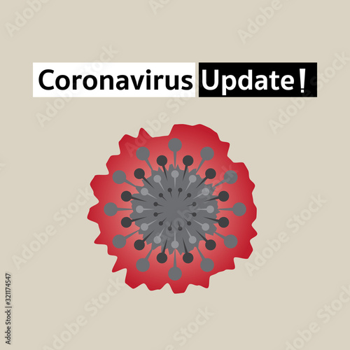 coronavirus update concept for biohazard warning