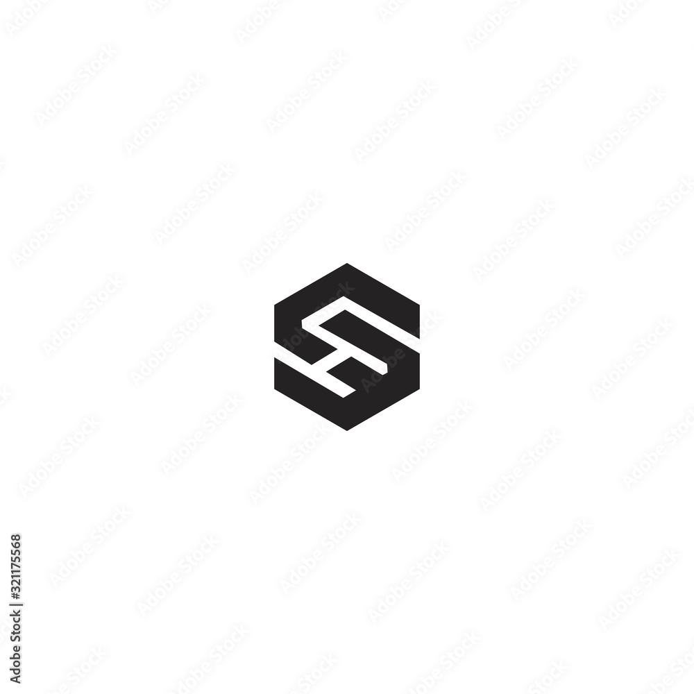 CH SH Letter Logo Design Vector CH SH Letter Logo Design Vector