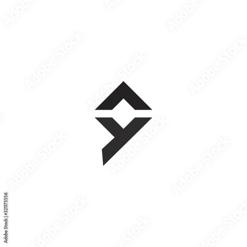 AY YA Letter Logo Design Vector.