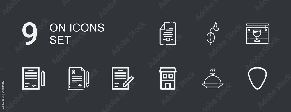 Naklejka premium Editable 9 on icons for web and mobile
