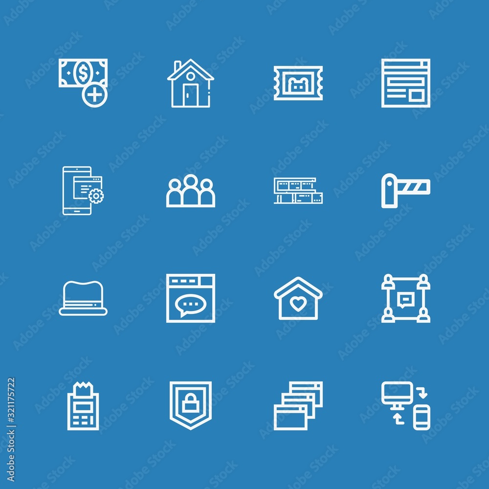 Editable 16 site icons for web and mobile Editable 16 site icons for web and mobile