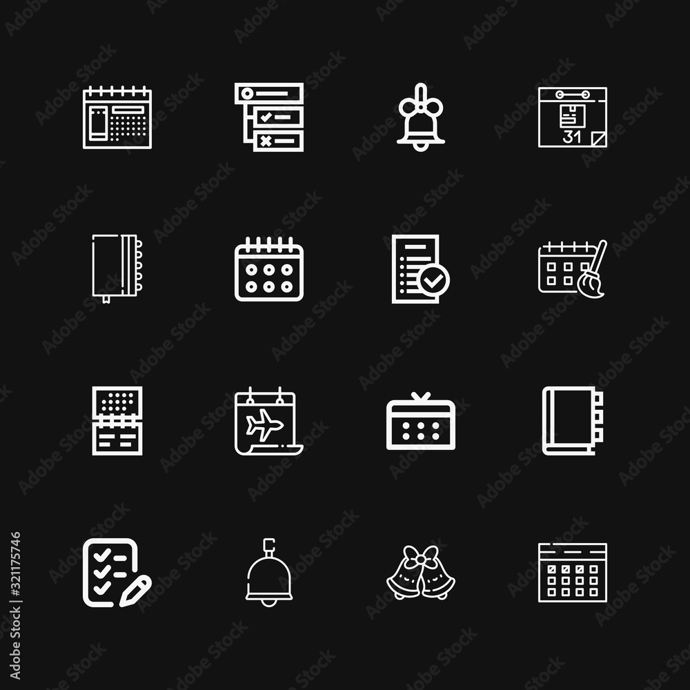 Editable 16 reminder icons for web and mobile Editable 16 reminder icons for web and mobile