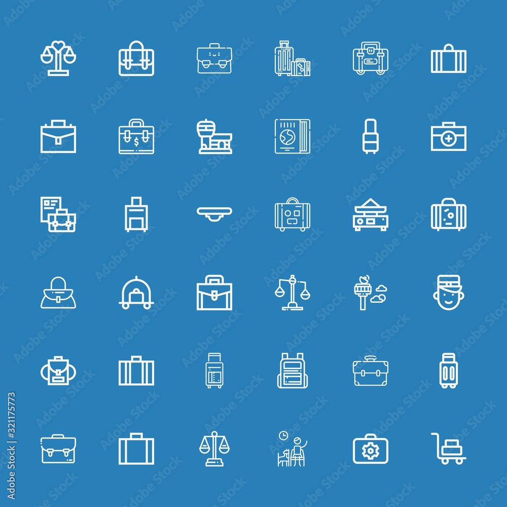 Editable 36 baggage icons for web and mobile Editable 36 baggage icons for web and mobile