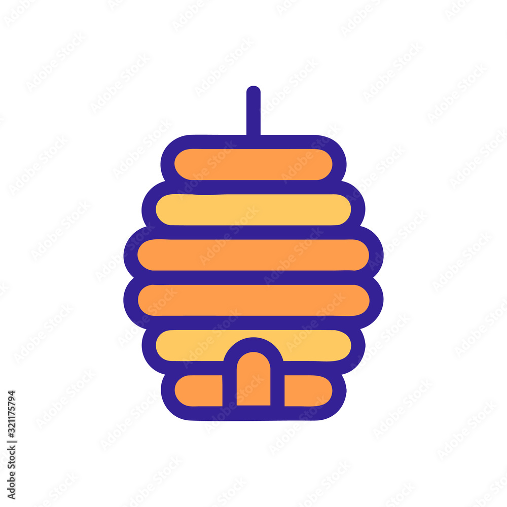 Honey hive apiary icon vector. Thin line sign. Isolated contour symbol illustration Honey hive apiary icon vector. Thin line sign. Isolated contour symbol illustration