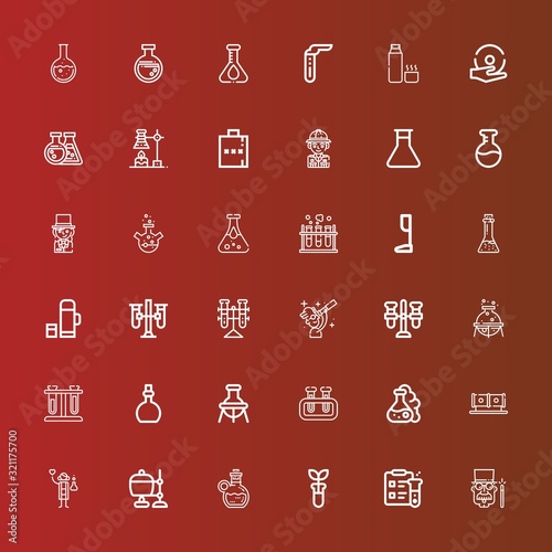 Editable 36 flask icons for web and mobile