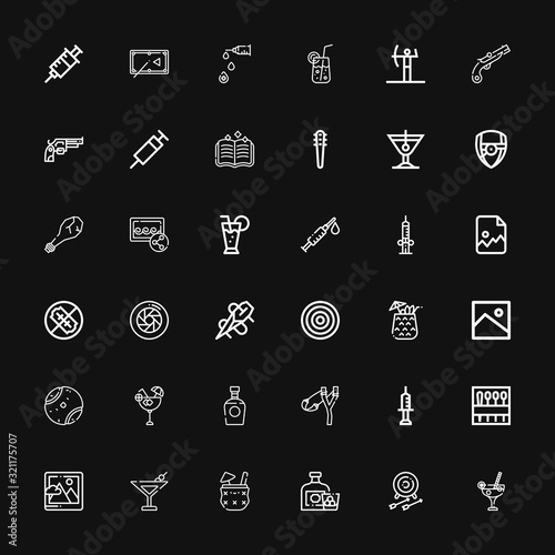 Editable 36 shot icons for web and mobile