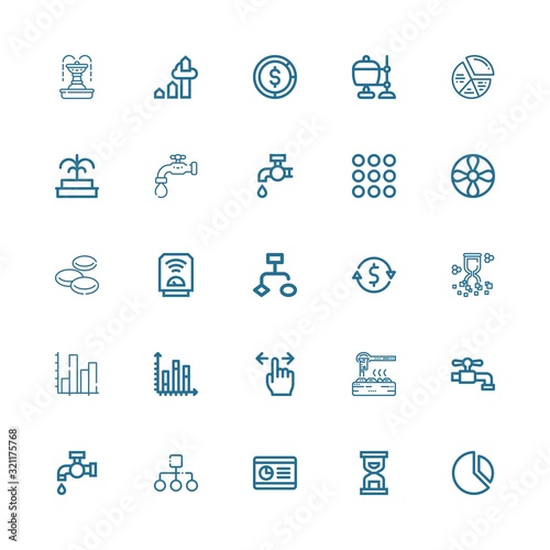 Editable 25 flow icons for web and mobile