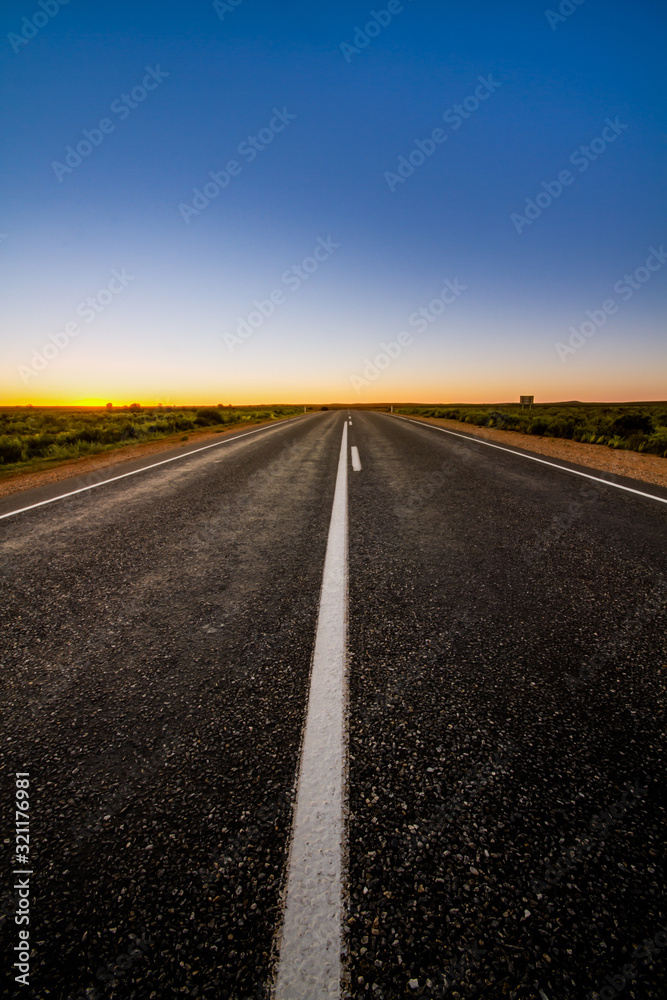 National Highway at Sunset National Highway at Sunset