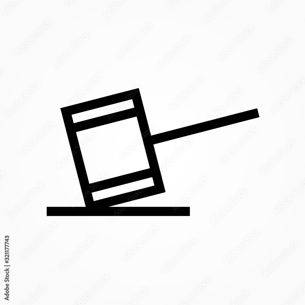 Modern auction line icon. Premium pictogram isolated on a white background. Vector illustration. Stroke high quality symbol. Auction icon in modern line style. Modern auction line icon. Premium pictogram isolated on a white background. Vector illustration. Stroke high quality symbol. Auction icon in modern line style.
