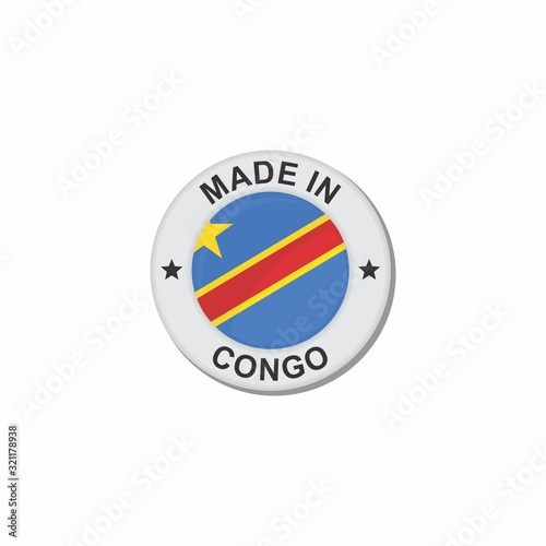 Circle National flag (Made in) - Congo
